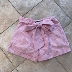 Lauren James Seersucker Bow Shorts